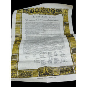 Unframed Declaration of Independence presented by The Sertoma Club